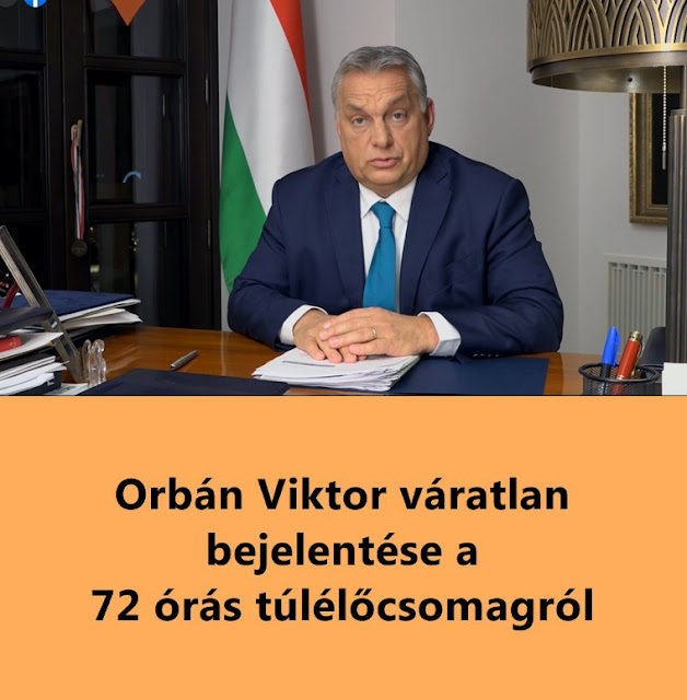 Orbán Viktor váratlan bejelentése a 72 órás túlélőcsomagról